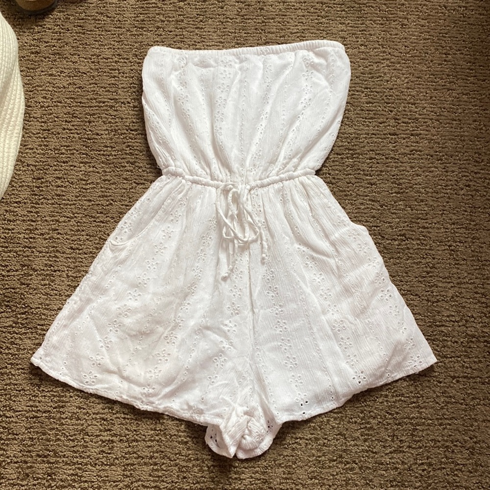 White lace Hollister romper